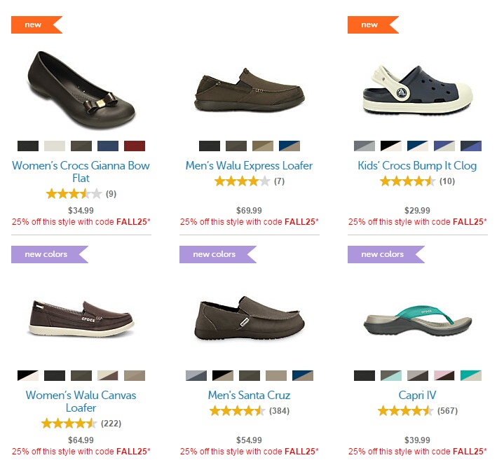 Crocs 官网：精选款鞋履可享75折