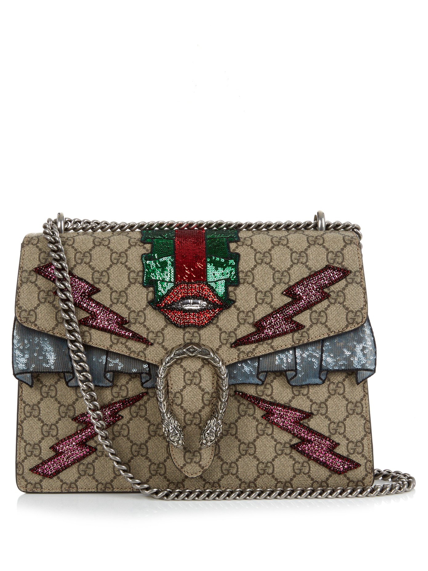 Chiara Ferragni同款Gucci Dionysus最红的珠片刺绣酒神包到货免邮 ￥17645