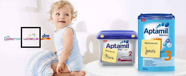 9折好价！Aptamil 德国爱他美 Pronutra 婴幼儿奶粉 2段 6个月+ 800g*4罐 €59.21（约473元）