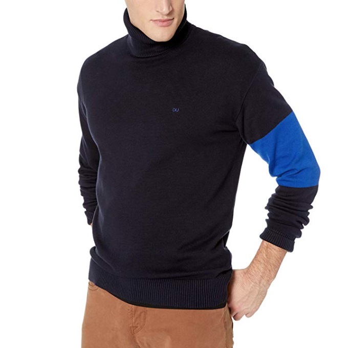 【美亚自营】Calvin Klein 男士高翻领logo印花毛衣 $49（约337元）
