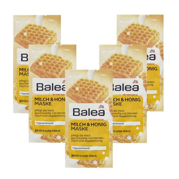 Balea 芭乐雅 牛奶蜂蜜新生美白面膜 2x8 ml 5片装 €7.61（约58元）