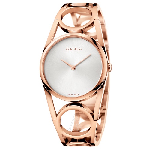 Calvin Klein 卡尔文·克雷恩 Round 系列 玫瑰金色女士时装腕表 K5U2S646 $70.4（约471元）
