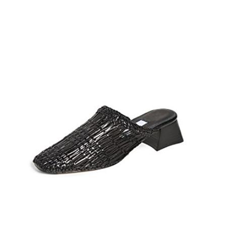 Miista Araxie 黑色编织皮革穆勒鞋 $320（约2217元）