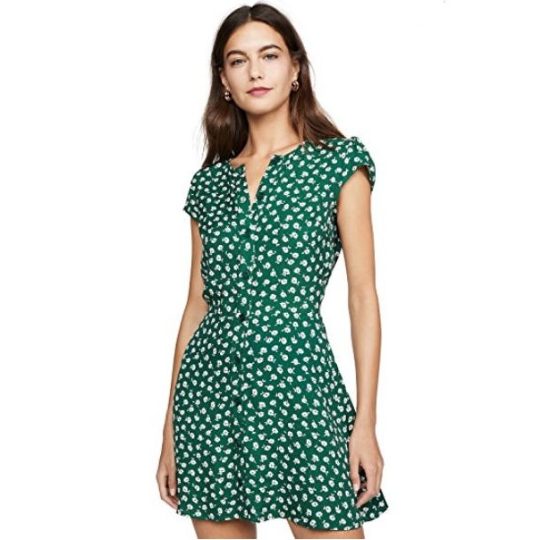 Reformation Vikki 绿色印花连衣裙 $138.6（约964元）