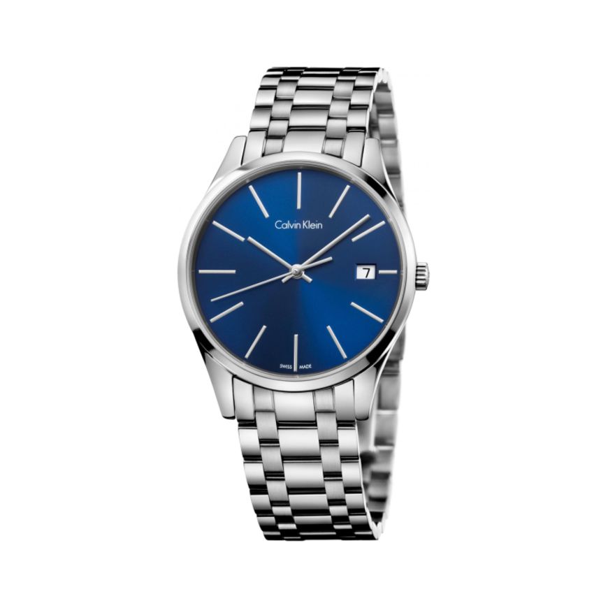 Calvin Klein 卡尔文·克莱因 Time 系列 银蓝色男士时装腕表 K4N2314N $44.99（约317元）