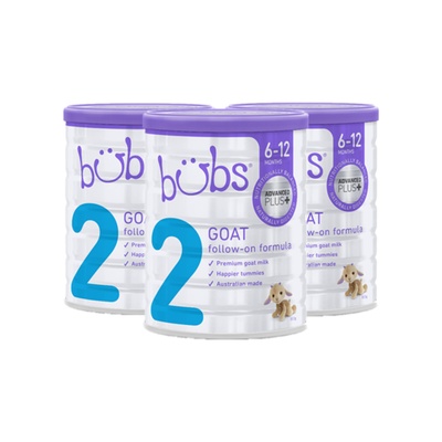 【用码PD5立减5纽】Bubs婴幼儿羊奶粉 2段 800g*3 141纽币（约651元）