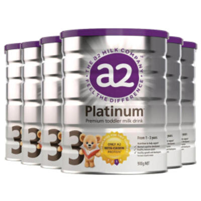 【用码PD5立减5纽】A2 白金版婴儿配方奶粉 3段 900g 6罐包邮装 FY 253纽币（约1178元）