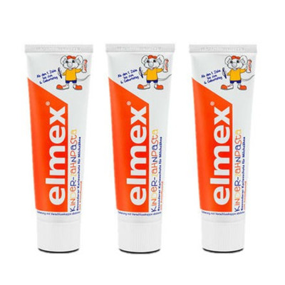 【6折】Elmex 易学 德国氟化胺儿童乳牙专用牙膏  2-6岁 50ml 3支装 €5.99（约47元）