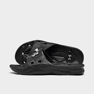 【5.3折】UNDER ARMOUR LOCKER III 童鞋 纯黑 拖鞋 少量现货<br />       $10（约64元）