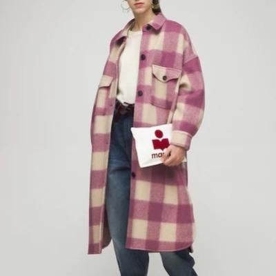 ISABEL MARANT ÉTOILE “FONTIZI”格纹羊毛毡长款大衣<br />       8.5折 €432（约3274元）