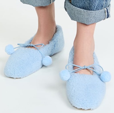 SLEEPER 蓝色Lulu羊毛便鞋<br />       3.8折 $108.75（约718元）