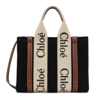 CHLOE 蔻依 黑色小号 Woody 羊毛托特包<br />       7.2折 $756（约5027元）