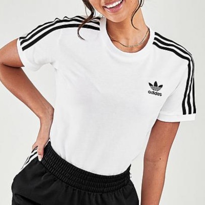 Adidas 阿迪达斯 滑板系列 ⼥款三条杠T恤<br />       2.9折 $10（约71元）