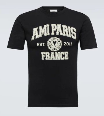 Ami  黑色复古Logo短袖<br />       7折 €94（约674元）