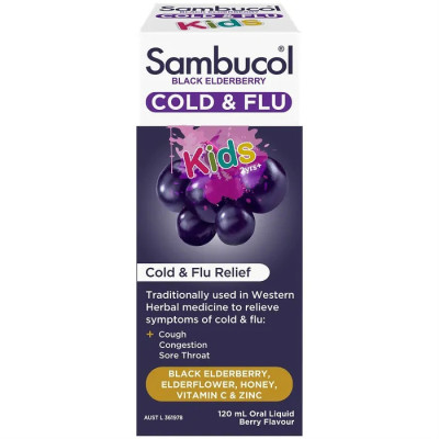 Sambucol 小黑果 黑接骨木莓儿童免.疫糖浆 120ml<br />       9.1折 15.95澳币