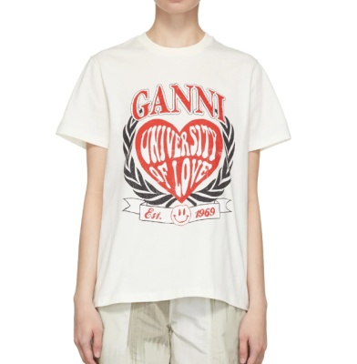 GANNI logo 手绘红色爱心体恤<br />       6.7折 $64（约428元）