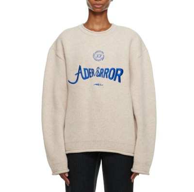 Ader Error 米色刺绣Logo毛衣<br />       5.2折 $299（约2000元）