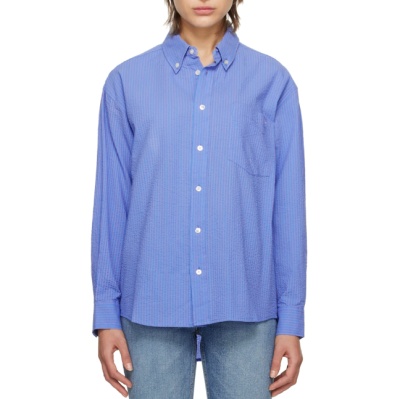 Jennie同款！DUNST 蓝‮衬舒适棉质色‬衫<br />       $130（约887元）