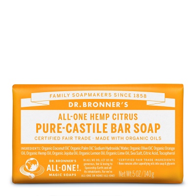 【单件含税】Dr Bronner's 布朗博士 柑橘多效香皂 140g<br />       9折 ￡5.75