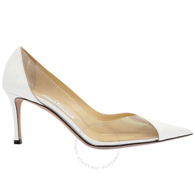 JIMMY CHOO 白色透明拼接高跟鞋<br />       2.4折 $186.99（约1348元）
