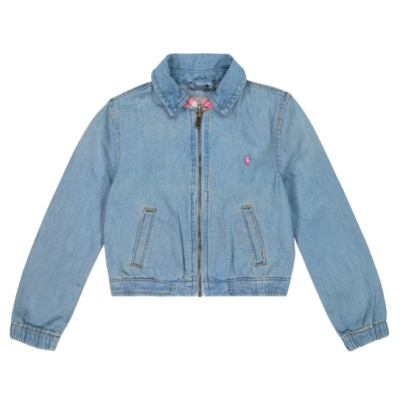 满额9折！POLO RALPH LAUREN 大童小马刺绣牛仔外套<br />       9折 €139.5（约1043元）