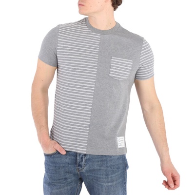 THOM BROWNE 条纹灰色T恤<br />       2.3折 $112.99（约816元）