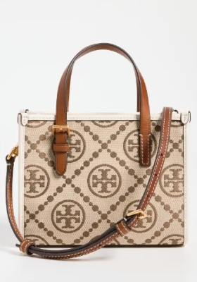 Tory Burch 汤丽柏琦 T Monogram 迷你托特<br />       8折 $318.4（约2297元）