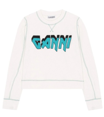 GANNI Isoli Rock logo 刺绣T恤<br />       5折 ￥972