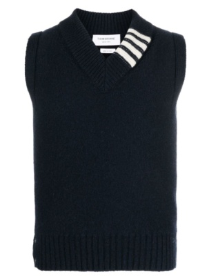 好价！Thom Browne 四条纹针织背心<br />       5折 2950港币（约2598元）