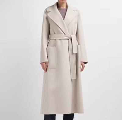 'S Max Mara Paolore双面羊毛系腰带长款大衣<br />       5折 €384（约2884元）