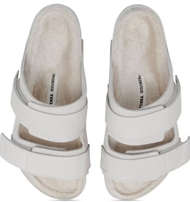 跳水价！Birkenstock x Telka 联名款白色麂皮 Uji 拖鞋<br />       5折 ￥2049.5