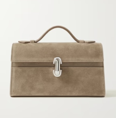 新色+定价优势！SAVETTE Symmetry Pochette 绒面革手提包<br />       9360港币（约8269元）