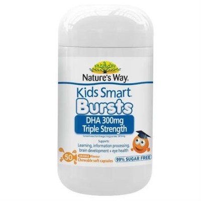 Nature's Way 佳思敏 婴幼儿三倍DHA 爆浆液体软胶囊 50粒 1岁+<br />       8.1折 16.95澳币