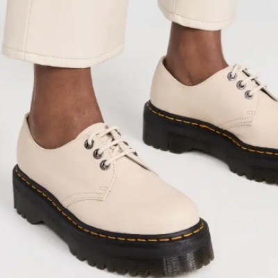 史低！Dr. Martens 马汀博士 1461 Quad II 浅口皮鞋<br />       3.8折 $60（约429元）