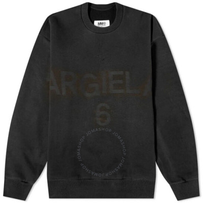 MM6 MAISON MARGIELA 黑色长款印花圆领卫衣<br />       2.4折 $101.94（约728元）