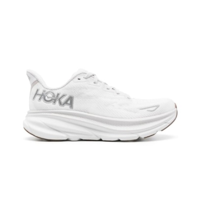 仅限5码！Hoka Clifton 9 白色厚底运动鞋<br />       8.5折 ￥1355