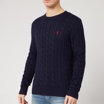 Polo Ralph Lauren 拉夫劳伦 男士麻花辫毛衣<br />       7.5折 $141.75（约1028.06元）