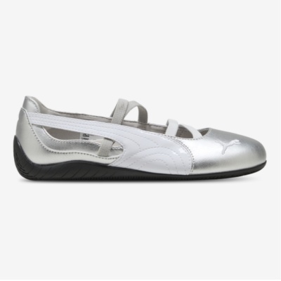 Puma Speedcat 芭蕾风薄底鞋最火银色<br />       $80（约579.65元）