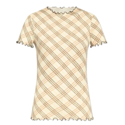 张婧仪同款！Burberry 巴宝莉 格纹T恤<br />       6.5折 $358.18（约2582.66元）