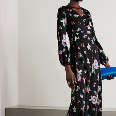 DVF Monika 花卉印花连衣裙<br />       4折 HK$1385（约1276.97元）