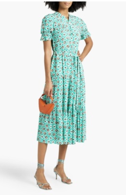 DVF Kramer 层叠印花绉纱中长连衣裙<br />       1.5折 $84（约606.82元）