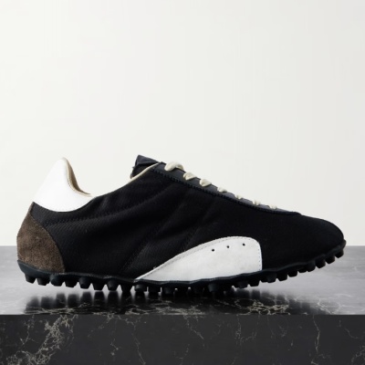 MAISON MARGIELA 马吉拉 Sprinter 黑色皮革绒面运动鞋<br />       8.5折 HK$5703.5（约5231.82元）