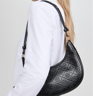 Tory Burch T Monogram Debossed 皮质老花腋下包<br />       4.9折 $219.52（约1581.64元）