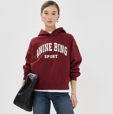 Anine Bing Logo 帽衫<br />       4.2折 $92.4（约665.74元）