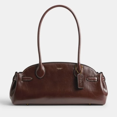 COACH 蔻驰 Glazed Carryall 34 棕色皮革包包<br />       7折 £315（约3054.46元）