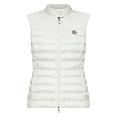 XS码好价！Moncler Igens 白色羽绒马甲<br />       9折 ¥3964.5
