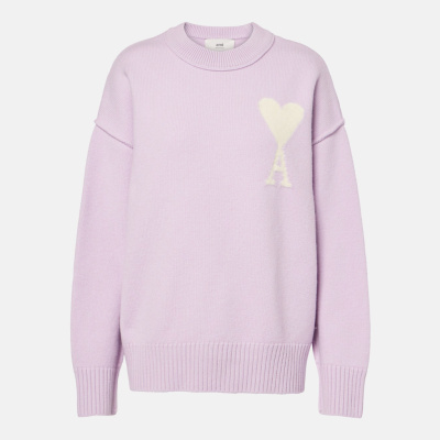 AMI PARIS 经典爱心徽标紫色毛衣<br />       5.6折 HK$1505（约1379.18元）