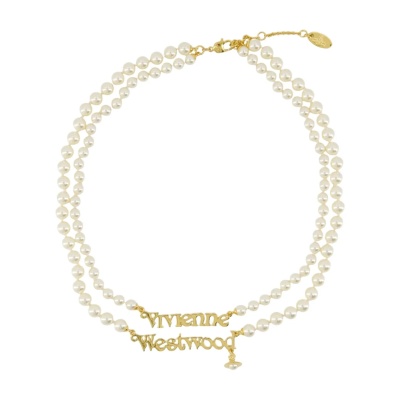 上新！VIVIENNE WESTWOOD 西太后珠饰双链式项链<br />       9折 ¥2905.2
