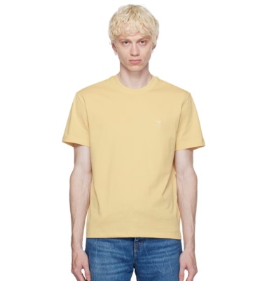 AMI Paris 黄色 Ami de Cœur T 恤<br />       4.1折 $68（约488.85元）