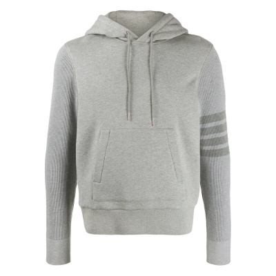码全！Thom Browne 四条纹反面毛圈针织连帽衫<br />       6折 ¥3512